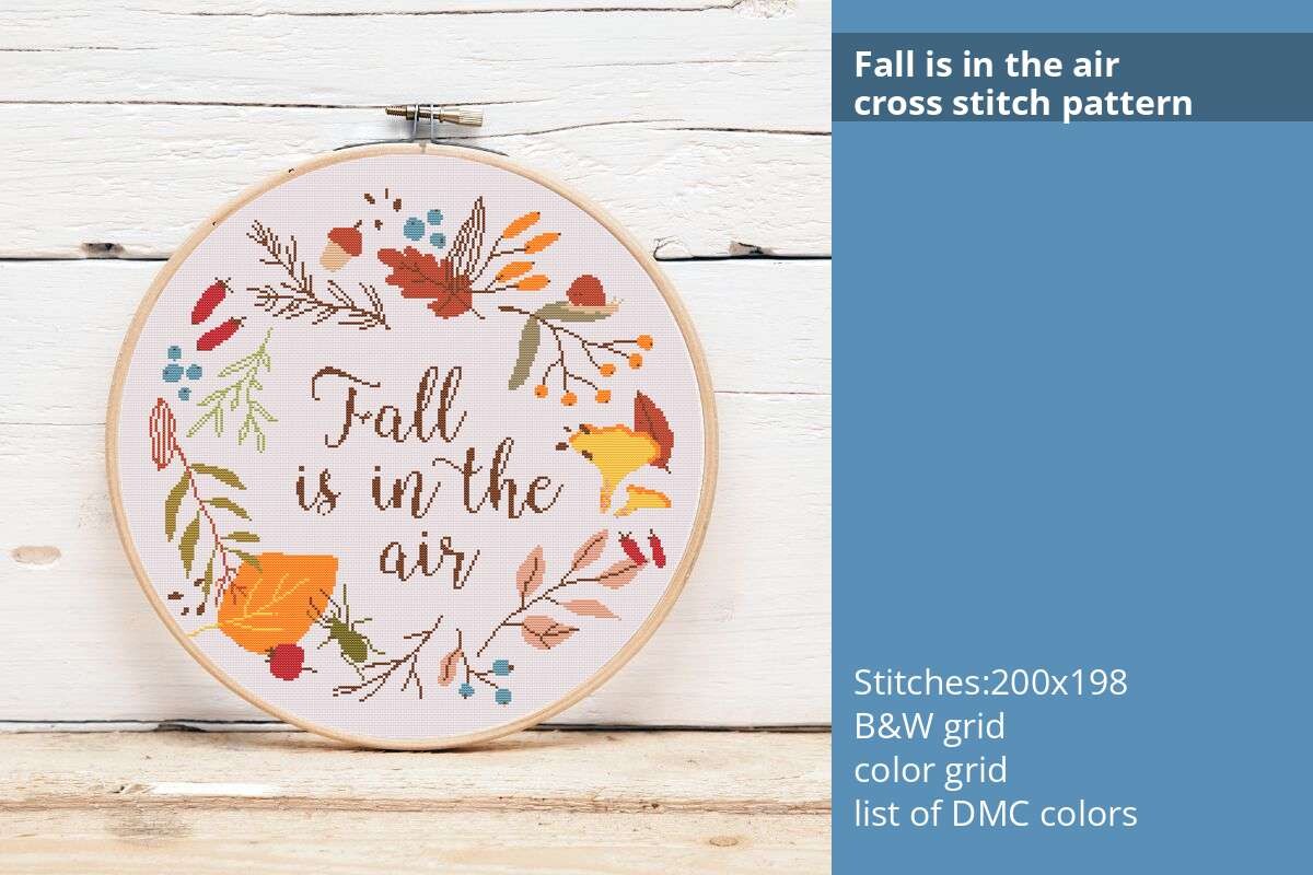 Fall is in the Air Cross Stitch Pattern