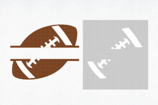 Split Football Monogram Football Split Monogram SVG, Football Fr Graphic by SVG DEN · Creative ...