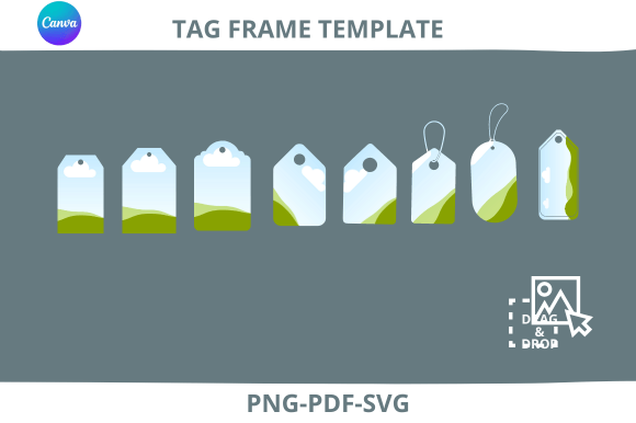 Gift Tag Canva Frame Template Editable