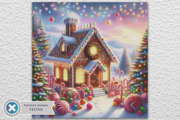 Gingerbread House Cross Stitch Pattern