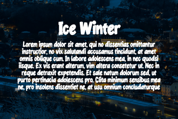 Ice Winter Font PNG with transparent background - Preview 2
