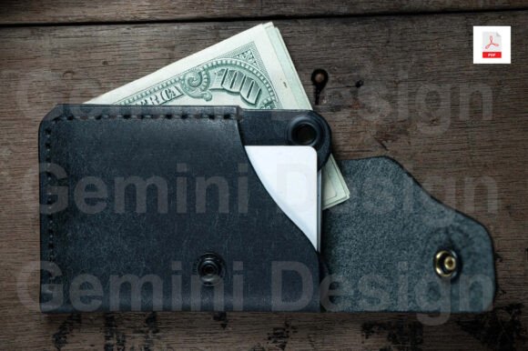 Leather Pattern Wallet Card, PDF File
