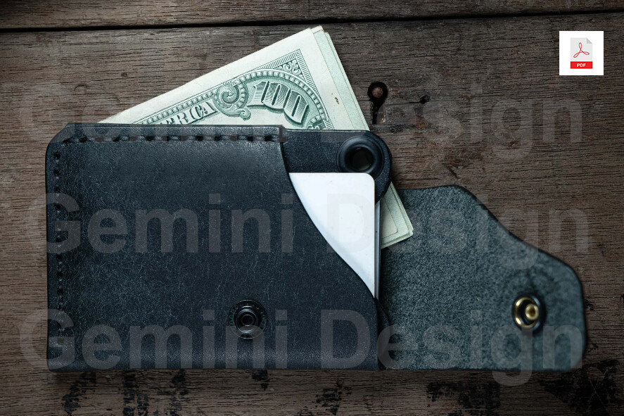 Leather Pattern Wallet Card, PDF File