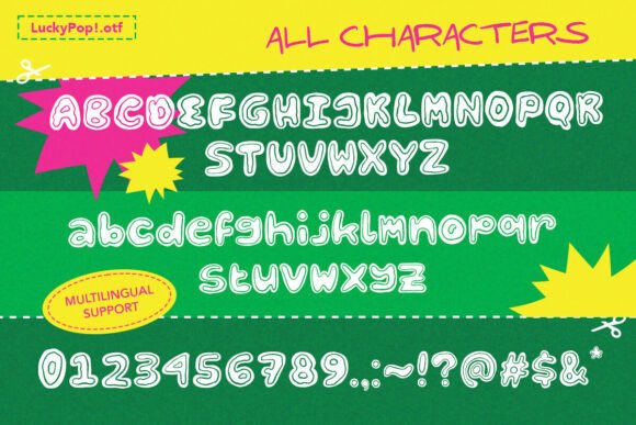 Lucky Pop! Font PNG with transparent background - Preview 4