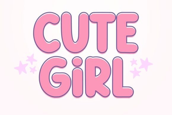 Pink Smile Font PNG with transparent background - Preview 1