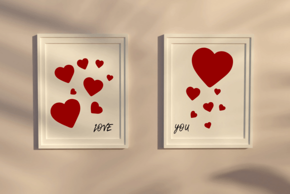 Retro Heart of Love Font PNG with transparent background - Preview 2