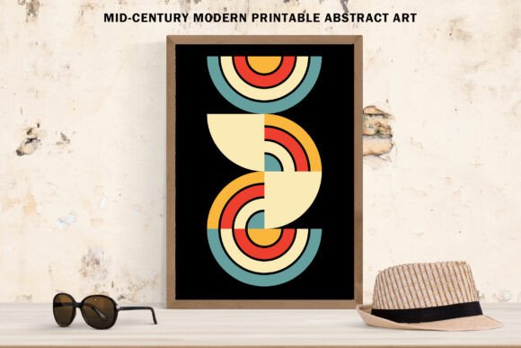 Retro Mid-Century Modern Abstract Art