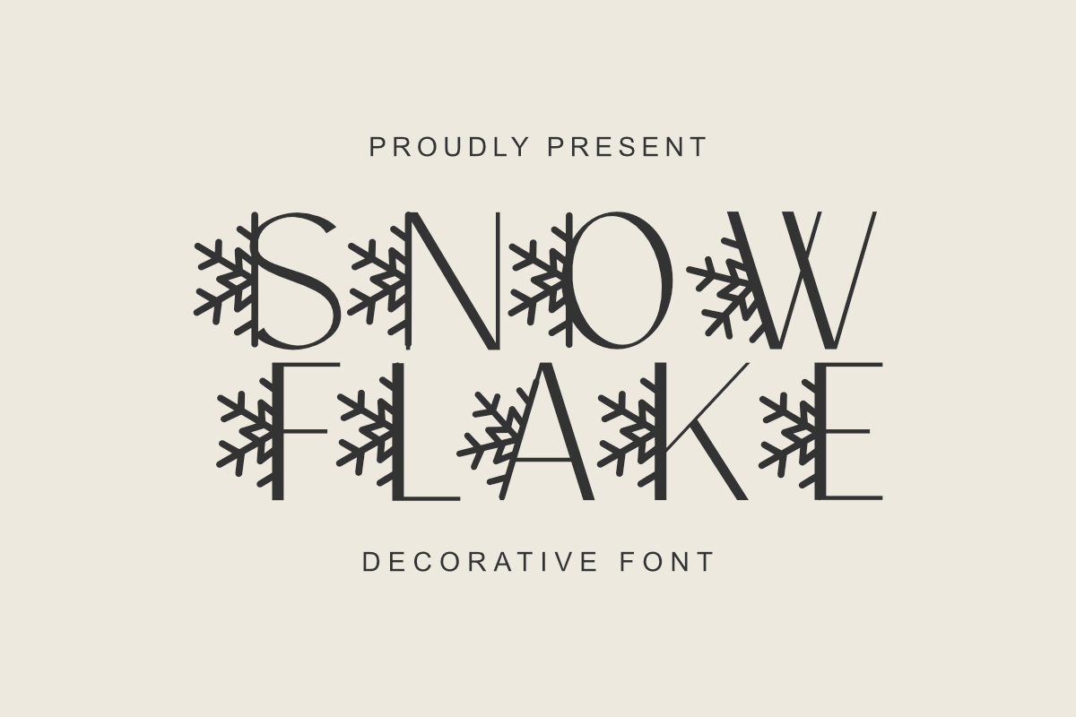 Snowflake Font by CraftedType Studio · Creative Fabrica