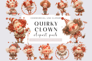 31 Quirky Circus Clown PNG Clipart Graphic by Studio Glam · Creative ...