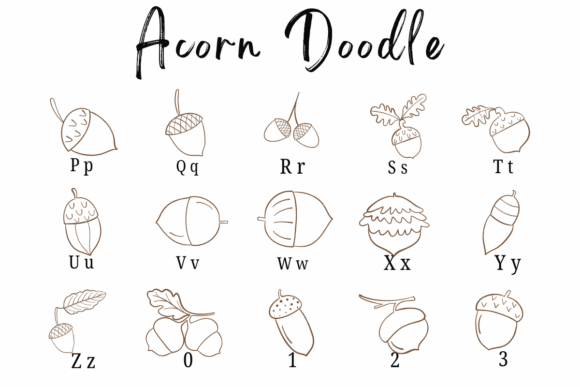 Acorn Doodle Font - Preview 2