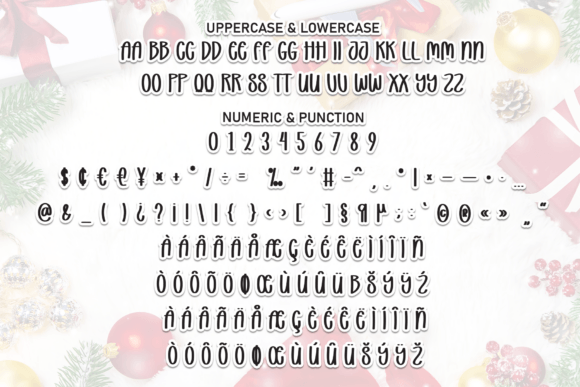 Birthday Christmas Font PNG with transparent background - Preview 6