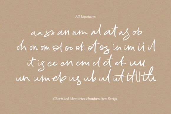 Cherished Memories Font font preview - 6