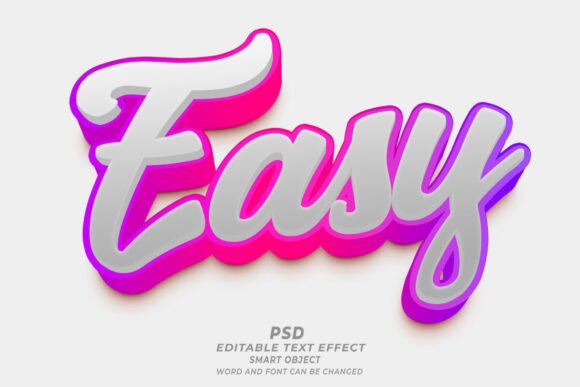 PSD 3D Basic Editable Text Effect Graphic by TrueVector · Creative Fabrica
