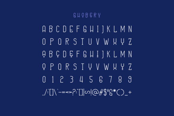 Ghobery Font PNG with transparent background - Preview 4