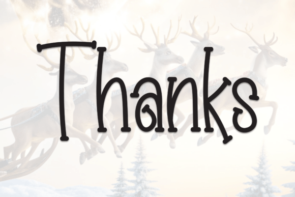 Happy Reindeer Font PNG with transparent background - Preview 6