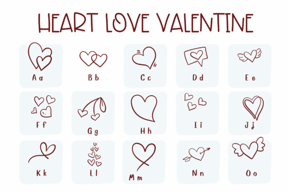 Heart Love Valentine Font - Preview 1