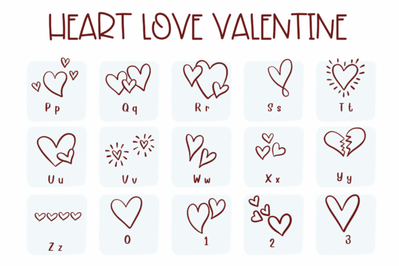 Heart Love Valentine Font - Preview 2