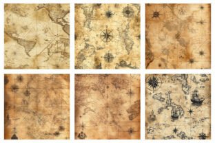 Old Maps Digital Paper Graphic by Attractions Artist · Creative Fabrica