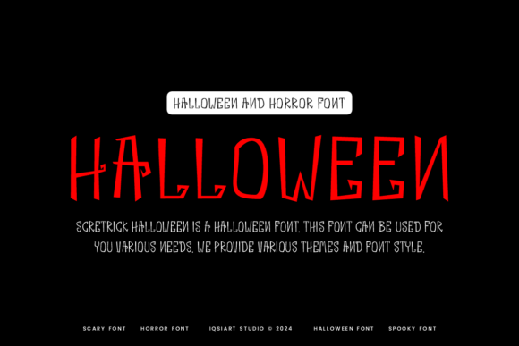 Scretrick Halloween Font font preview - 1