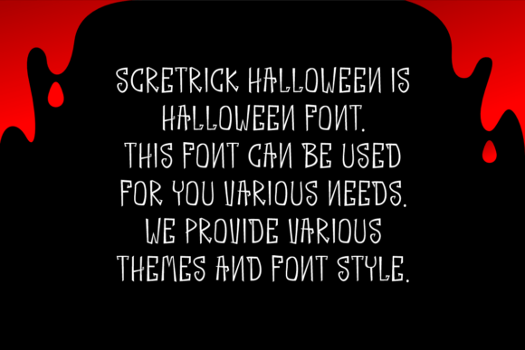 Scretrick Halloween Font font preview - 3