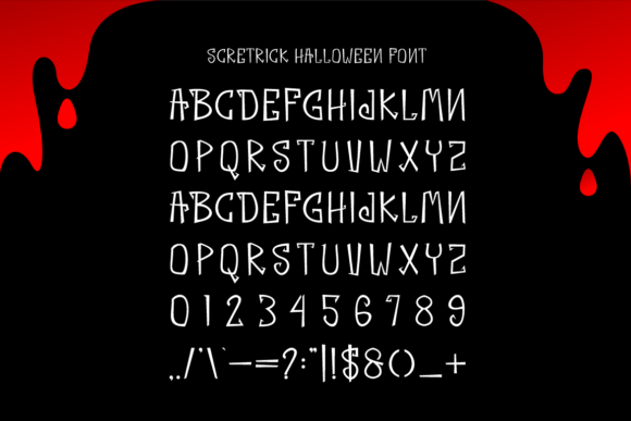Scretrick Halloween Font font preview - 4