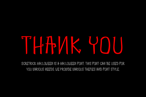 Scretrick Halloween Font font preview - 5