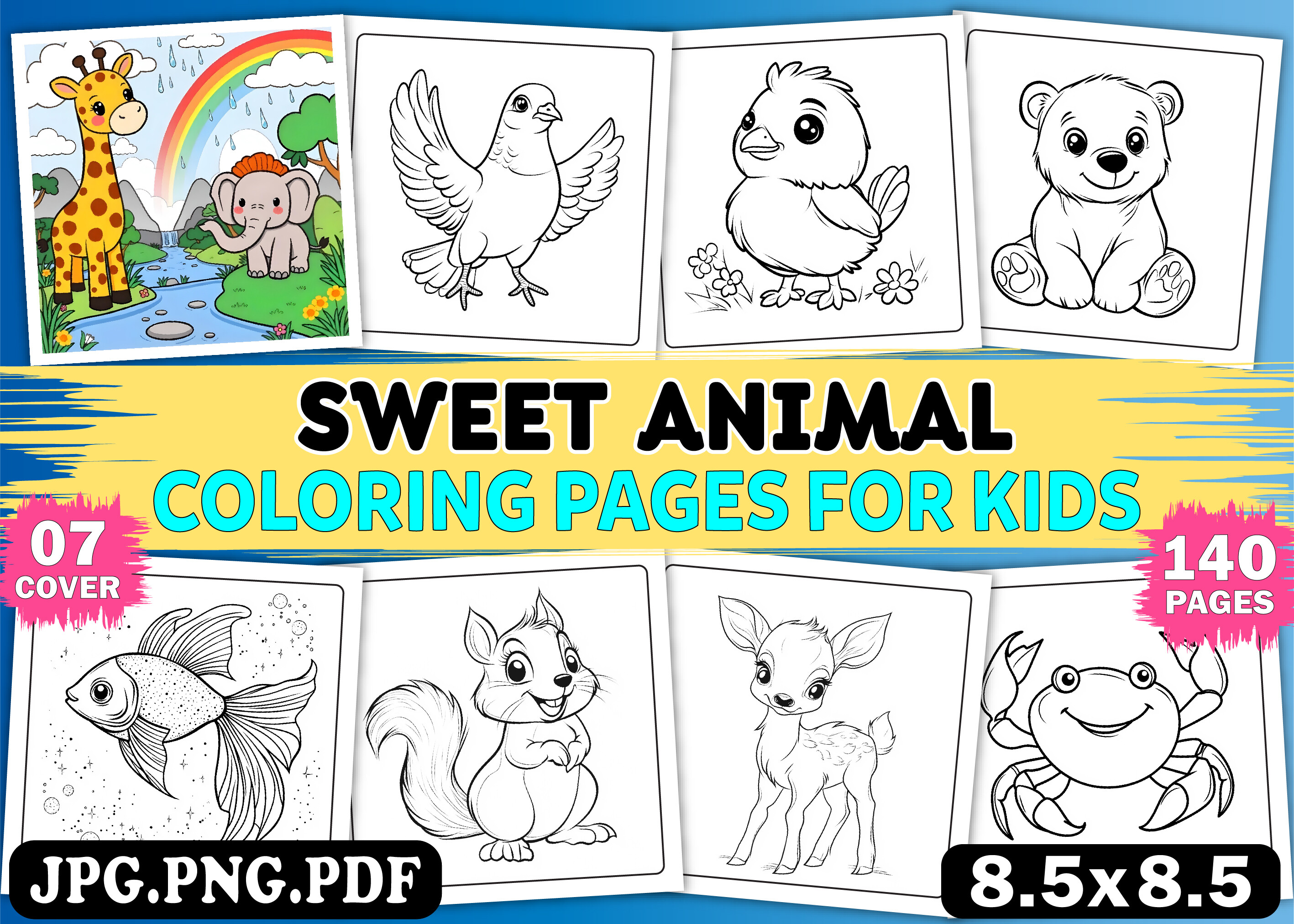 Sweet Animal Coloring Pages for Kids