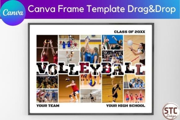 Volleyball Photo Collage Canva Template