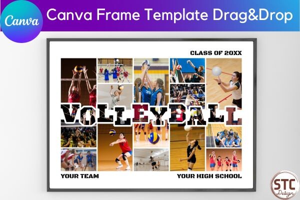 Volleyball Photo Collage Canva Template