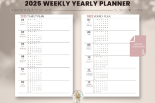 2025 Dated Weekly and Yearly Planner 6x9 Graphic by KDPTemplate Studio ...