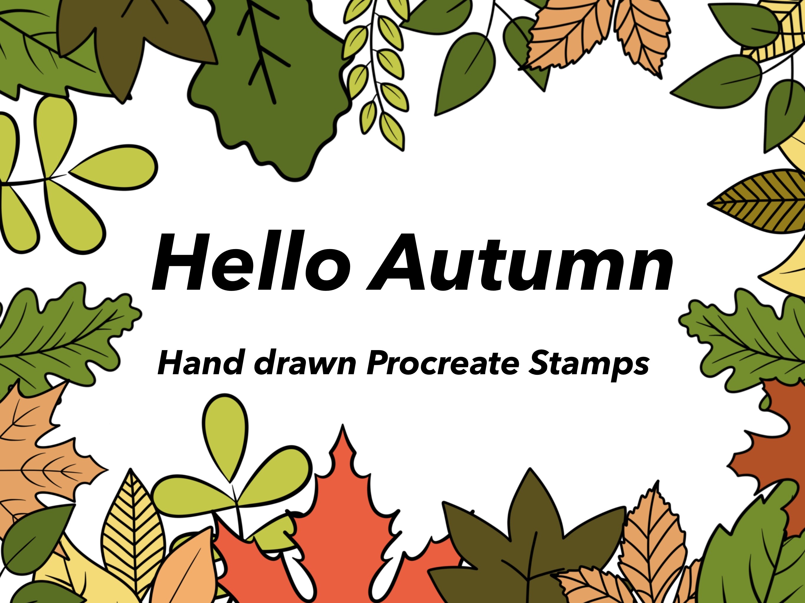 78 Fall Procreate Stamp Brushes Graphic by ByMoonArt · Creative Fabrica