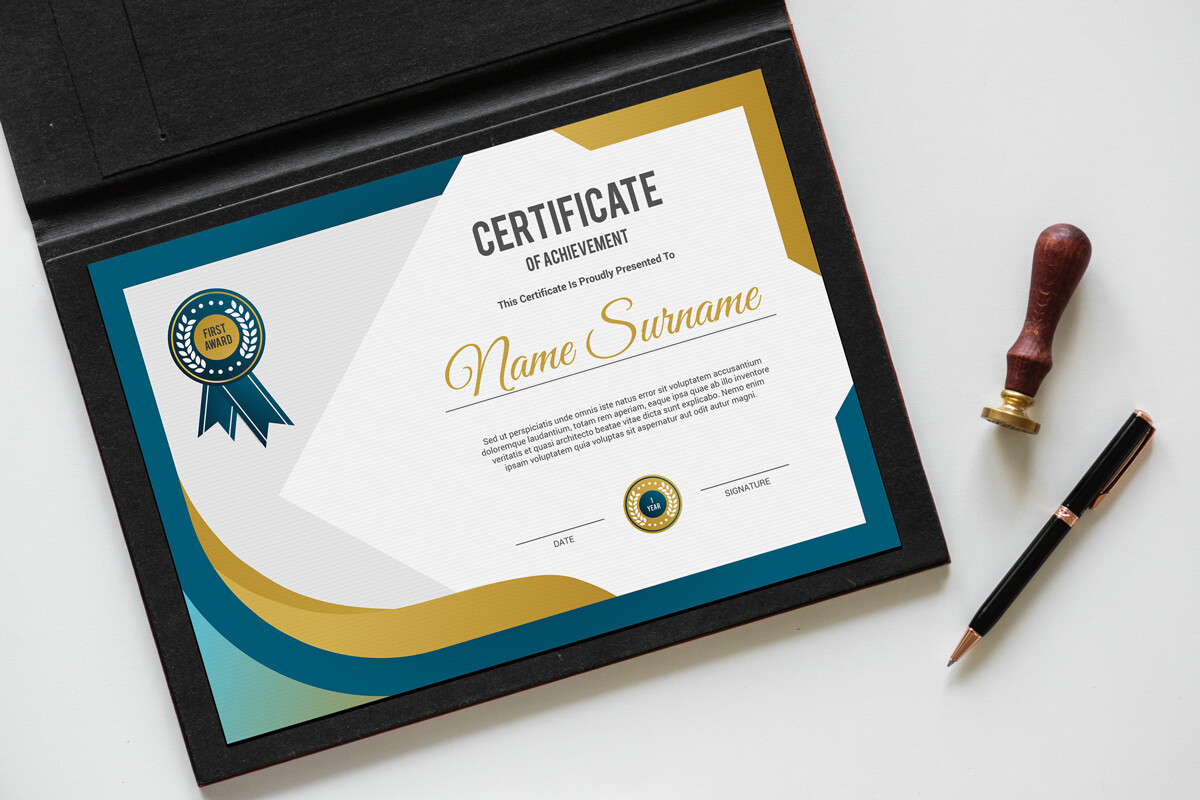 Abstract Certificate Template Shape Graphic by Vectizer · Creative Fabrica