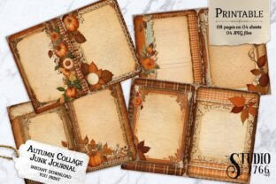 Autumn Collage Junk Journal Pages Graphic by Studio 7766 · Creative Fabrica