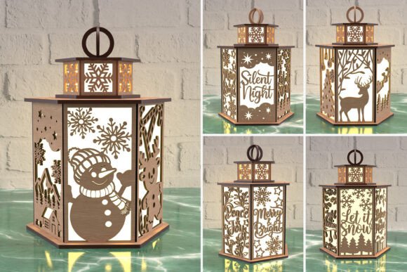 Christmas Lantern Bundle - 5 Designs laser cut file