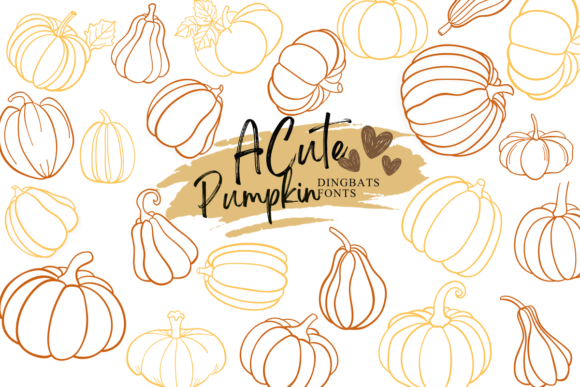 Cute Pumpkin Dingbats Font By Suphitchaya