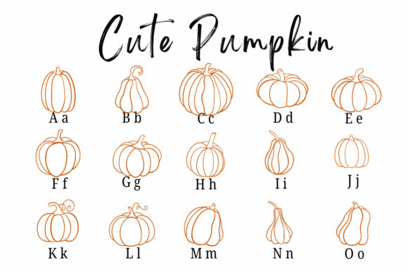 Cute Pumpkin Font - Preview 1