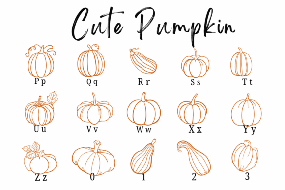 Cute Pumpkin Font - Preview 2