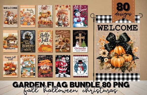 Fall Garden Flag Sublimation Bundle
