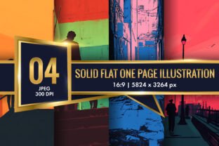 Flat One Page Illustration Digital Paper