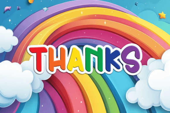 Groovy Rainbow Font - Preview 6