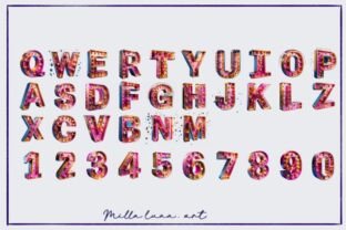 Letters Alphabet Pink PNG Graphic by Milla luna. art · Creative Fabrica