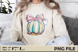 Pastel Pumpkin with Ghost - Cute Graphic by CHUTU art · Creative Fabrica