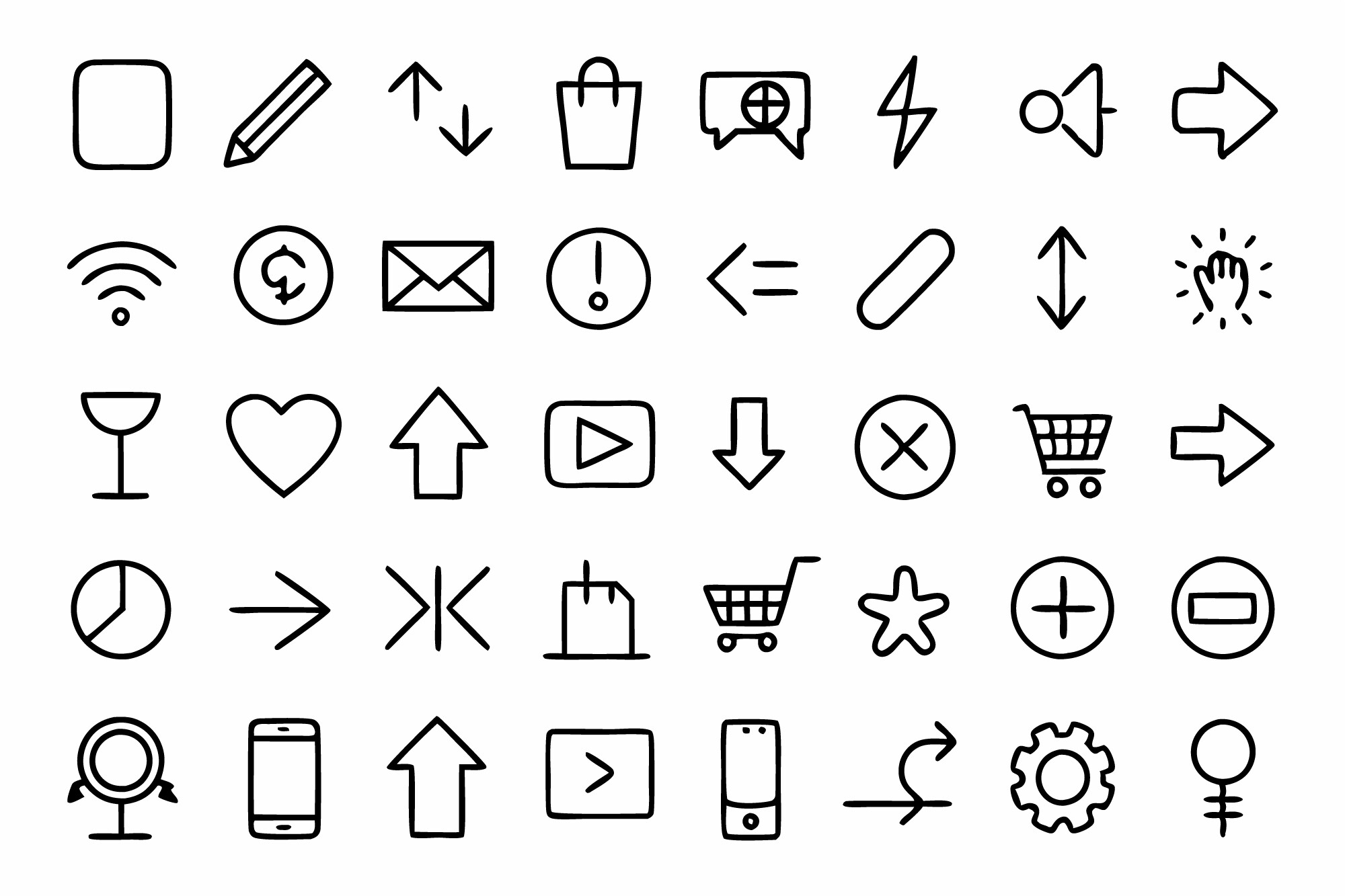 SVG Line Art Icon Set for UI Design Graphic by shahtech50 · Creative ...