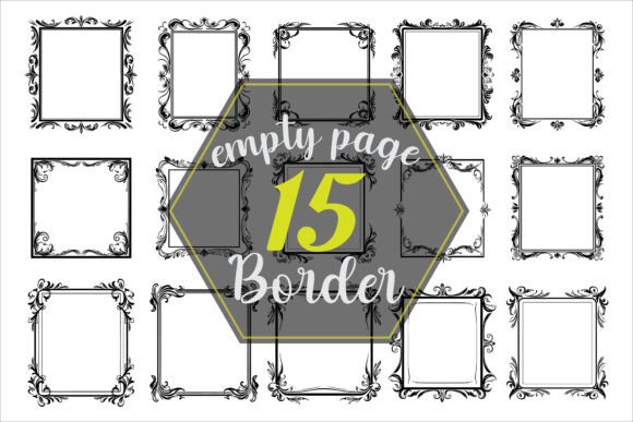 Vintage Ornate Border Frame Design Art