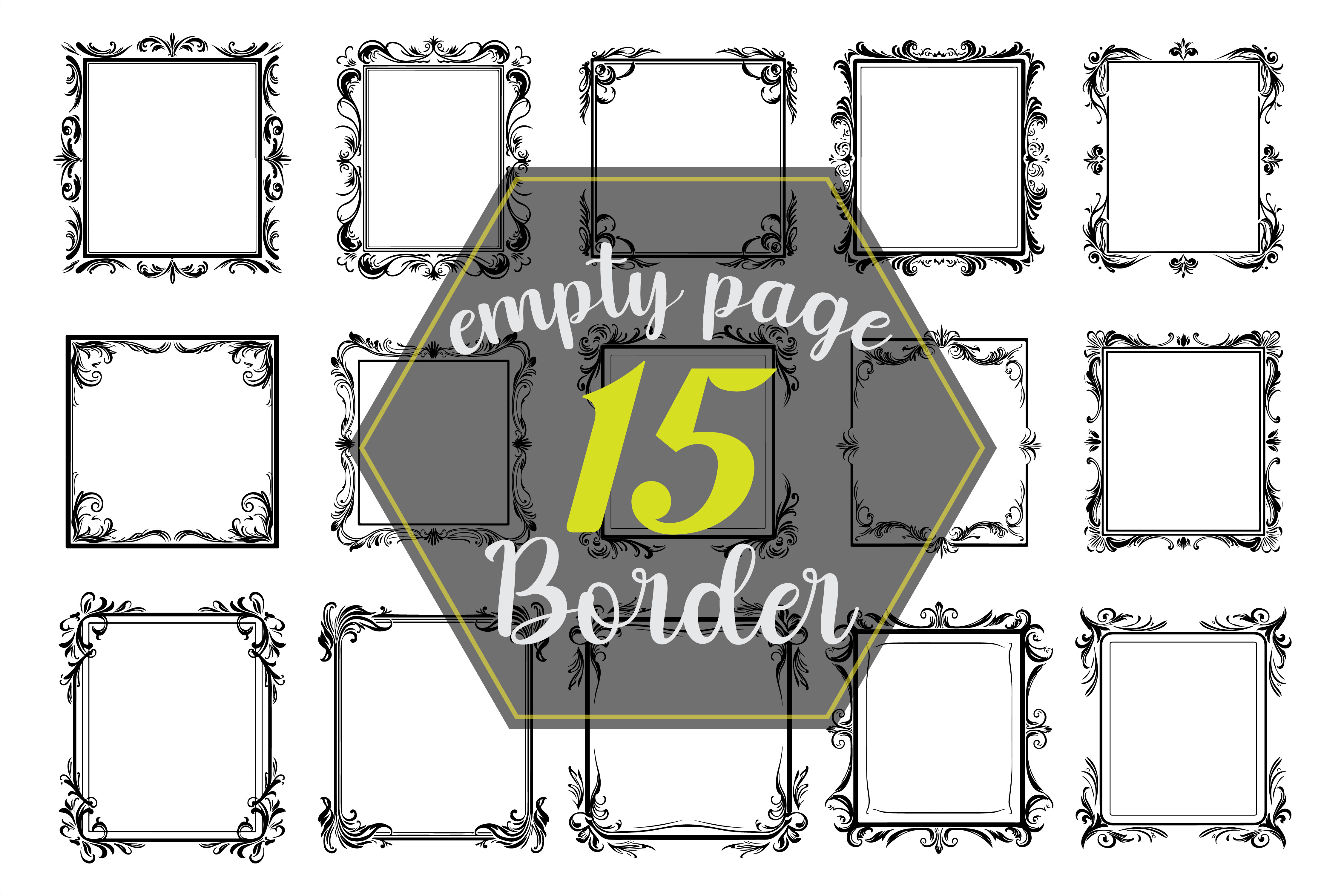 Vintage Ornate Border Frame Design Art