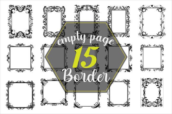 Vintage Ornate Border Frame Design Art