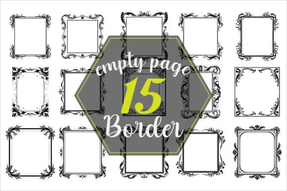 Vintage Ornate Border Frame Design Art