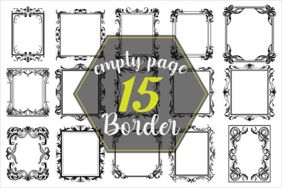 Vintage Ornate Border Frame Design Art