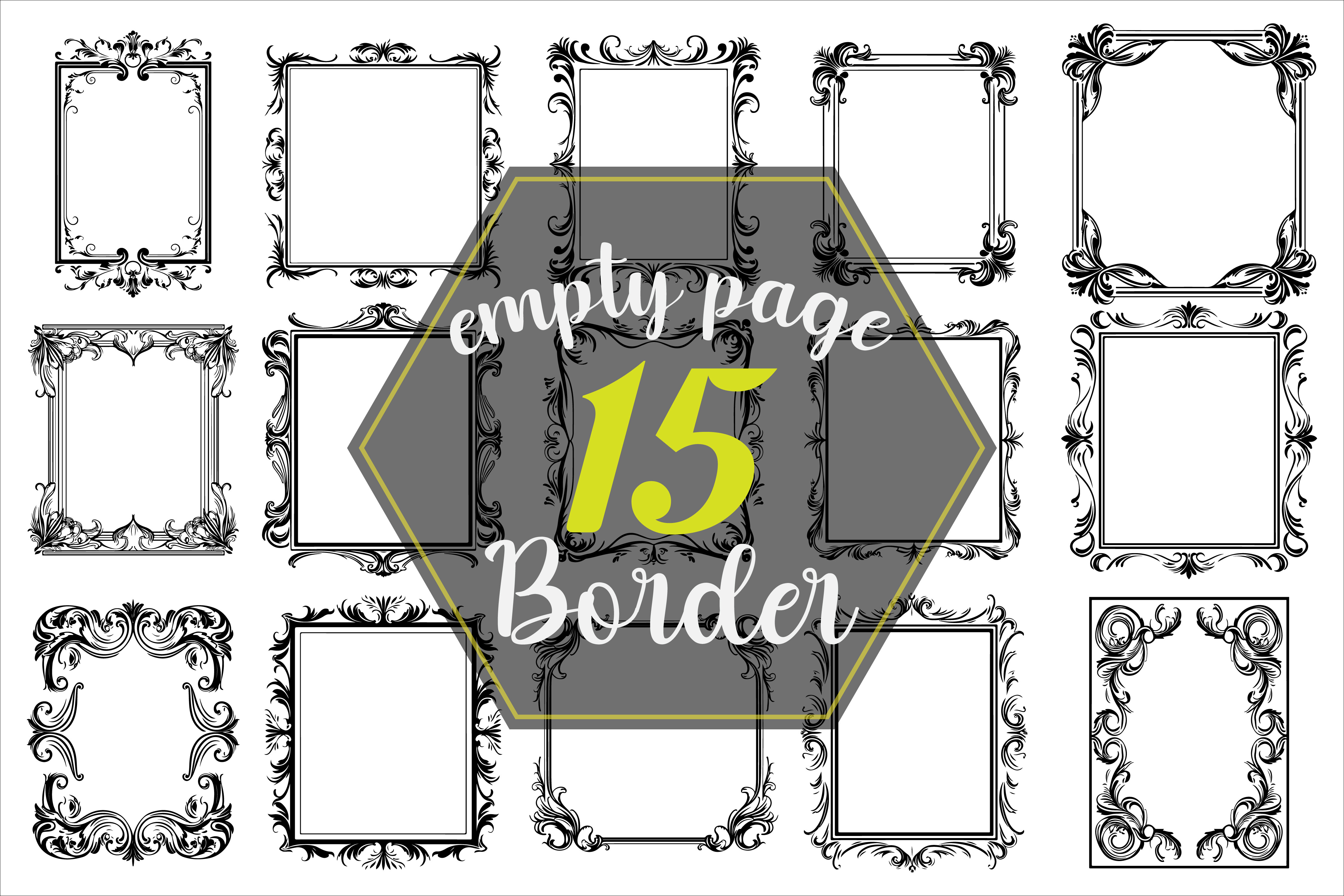 Vintage Ornate Border Frame Design Art