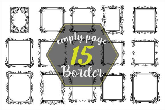 Vintage Ornate Border Frame Design Art